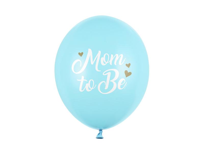 Ballons 30 cm, Mom to Be, Pastel Light Blue (1 VPE / 6 Stk.) - FeierGlanz